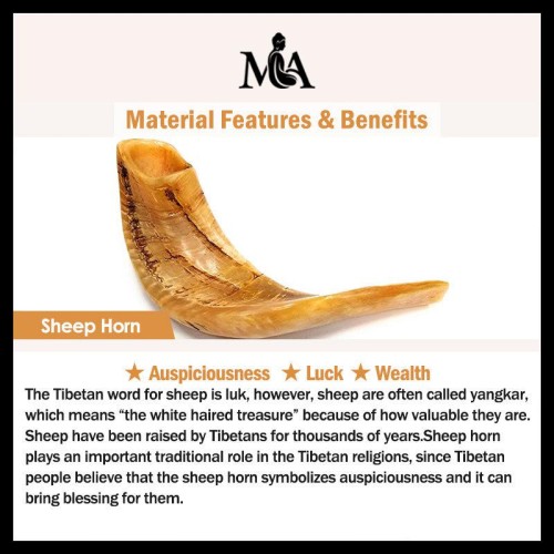 Sheep Horn Om Mani Padme Hum Auspicious Bracelet Sheep Horn Om Mani Padme Hum Auspicious Bracelet