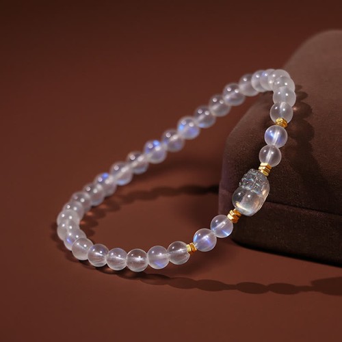 925 Sterling Silver Gold Plated Moonstone PiXiu Bracelet 925 Sterling Silver Gold Plated Moonstone PiXiu Bracelet