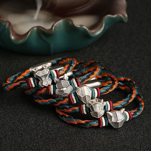 Sterling Silver Dragon Zodiac Protection Bracelet