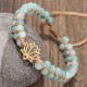 Amazonite Lotus Flower Balance Bracelet Amazonite Lotus Flower Balance Bracelet