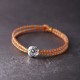 999 Sterling Silver Persimmon Luck Braided Bracelet 999 Sterling Silver Persimmon Luck Braided Bracelet
