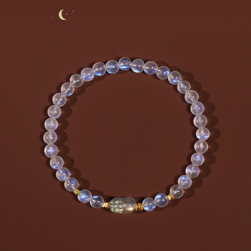 925 Sterling Silver Gold Plated Moonstone PiXiu Bracelet 925 Sterling Silver Gold Plated Moonstone PiXiu Bracelet