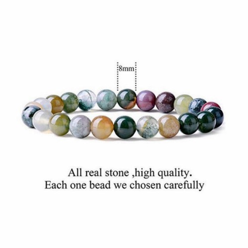 India Agate Beads Luck Yoga Bracelet