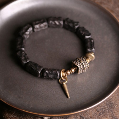 Ebony Wood Copper Balance Protection Bracelet Ebony Wood Copper Balance Protection Bracelet