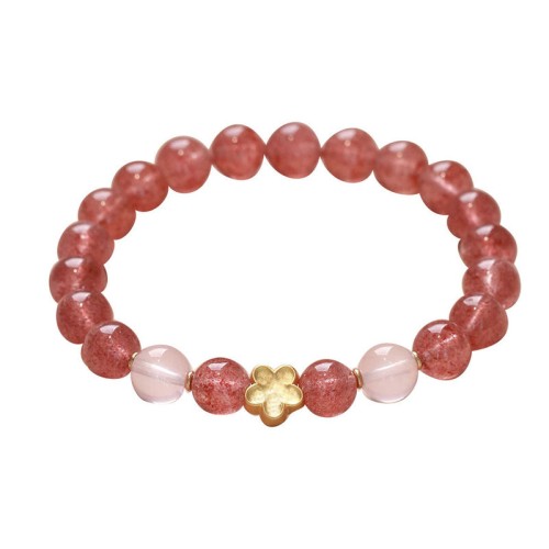 Strawberry Quartz Peach Blossom PiXiu Fortune Healing Bracelet Strawberry Quartz Peach Blossom PiXiu Fortune Healing Bracelet
