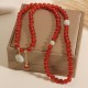 Red Agate Jade Peace Buckle Triple Wrap Bracelet Red Agate Jade Peace Buckle Triple Wrap Bracelet