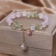 Cat's Eye Pink Crystal Peace Charm Bracelet Cat's Eye Pink Crystal Peace Charm Bracelet