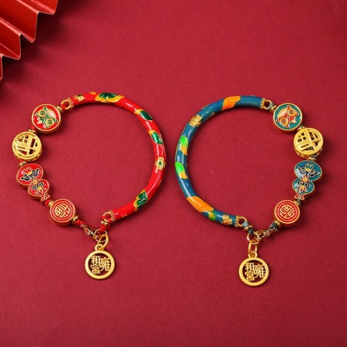 Tibetan Gourd Fortune Happiness Lion Wealth Bracelet