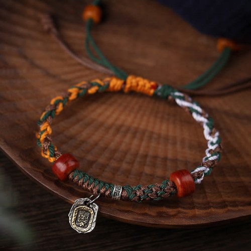 Tibetan Silver Zakiram Goddess Camel Bone Protection Bracelet Tibetan Silver Zakiram Goddess Camel Bone Protection Bracelet