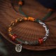 Tibetan Silver Zakiram Goddess Camel Bone Protection Bracelet Tibetan Silver Zakiram Goddess Camel Bone Protection Bracelet