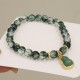 Green Phantom Confidence Gourd Buddha Charm Bracelet