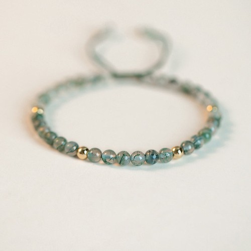 Moss Agate Lucky Balance Bracelet Moss Agate Lucky Balance Bracelet