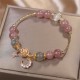 Strawberry Quartz Moonstone Love Bracelet