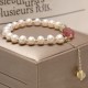 Cat's Eye Moonstone Strawberry Quartz PiXiu Charm Bracelet