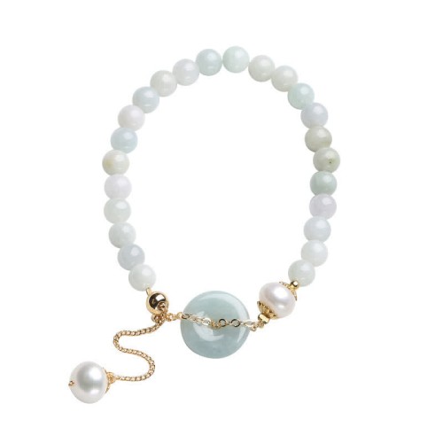Natural Jade Pearl Prosperity Luck Bracelet Natural Jade Pearl Prosperity Luck Bracelet