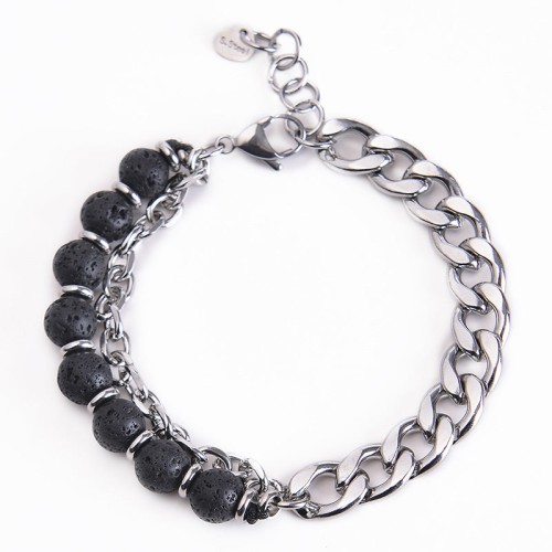Tiger Eye Picasso Jasper Frosted Stone Strength Bracelet