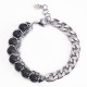 Tiger Eye Picasso Jasper Frosted Stone Strength Bracelet