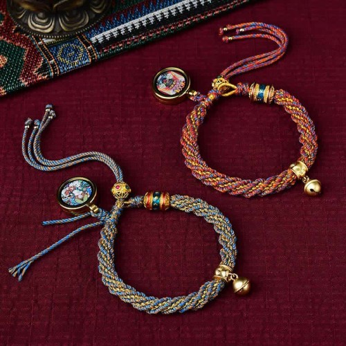 Tibetan Handmade Luck Protection Prayer Wheel Bracelet Tibetan Handmade Luck Protection Prayer Wheel Bracelet