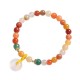 14K Gold Plated Golden Silk Jade Peace Buckle Bracelet 14K Gold Plated Golden Silk Jade Peace Buckle Bracelet