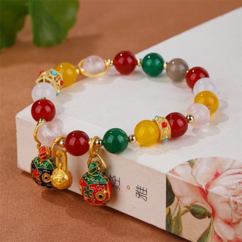 Gold Swallowing Beast Agate Crystal Success Bracelet Gold Swallowing Beast Agate Crystal Success Bracelet