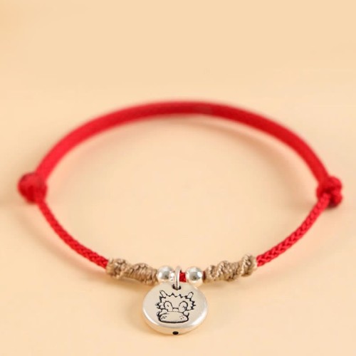 Handmade 999 Silver Year of the Dragon Luck Bracelet