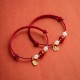 Sterling Silver Good Fortune Agate Pearl Red String Bracelet