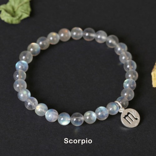 Zodiac Moonstone Charming Bracelet Zodiac Moonstone Charming Bracelet