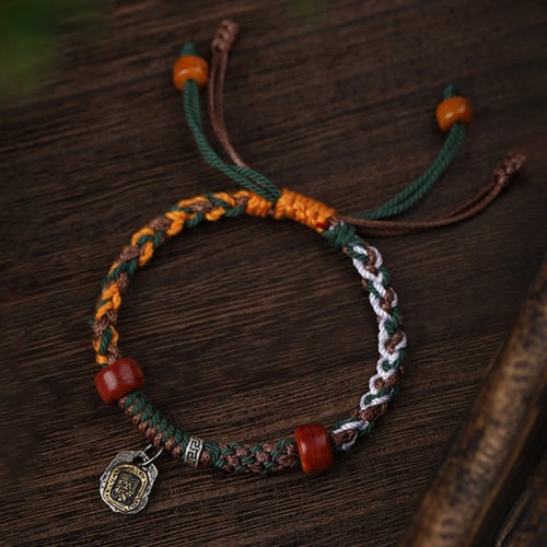 Tibetan Silver Zakiram Goddess Camel Bone Protection Bracelet Tibetan Silver Zakiram Goddess Camel Bone Protection Bracelet