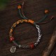 Tibetan Silver Zakiram Goddess Camel Bone Protection Bracelet Tibetan Silver Zakiram Goddess Camel Bone Protection Bracelet