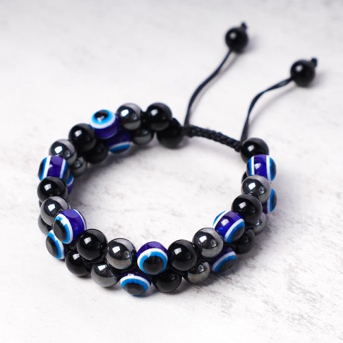 Evil Eye Hematite Tiger Eye Protection Bracelet