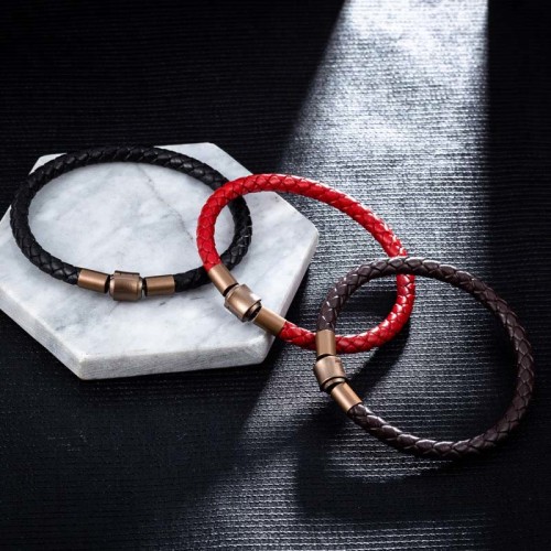 Vintage Leather Rope Luck Braid Bracelet Vintage Leather Rope Luck Braid Bracelet