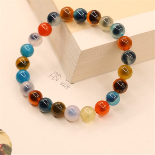 Colorful Candy Agate Strength Healing Bracelet Colorful Candy Agate Strength Healing Bracelet