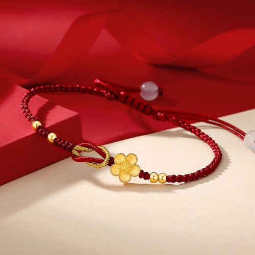 Sterling Silver Cherry Blossom Chalcedony Bracelet Sterling Silver Cherry Blossom Chalcedony Bracelet