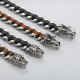 Dragon Leather Titanium Steel Luck Braided Bracelet Dragon Leather Titanium Steel Luck Braided Bracelet