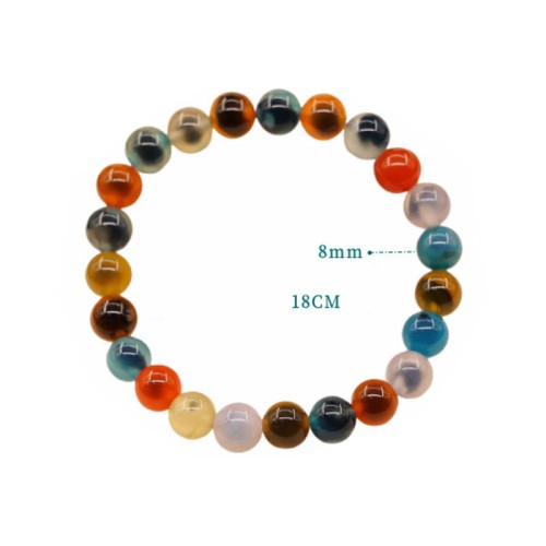 Colorful Candy Agate Strength Healing Bracelet Colorful Candy Agate Strength Healing Bracelet