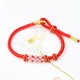 Peach Blossoms Luck Braided String Bracelet