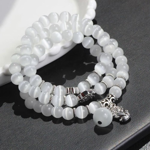 Cat Eye PiXiu Support Triple Wrap Bracelet