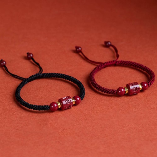 Cinnabar Om Mani Padme Hum Blessing Bracelet