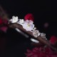 925 Sterling Silver Plum Flower Blessing Adjustable Bangle 925 Sterling Silver Plum Flower Blessing Adjustable Bangle