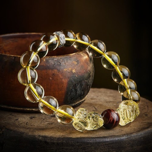 Citrine PiXiu Tiger Eye Prosperity Protection Bracelet Citrine PiXiu Tiger Eye Prosperity Protection Bracelet