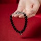 925 Silver Obsidian Moonstone Strength Couple Bracelet 925 Silver Obsidian Moonstone Strength Couple Bracelet