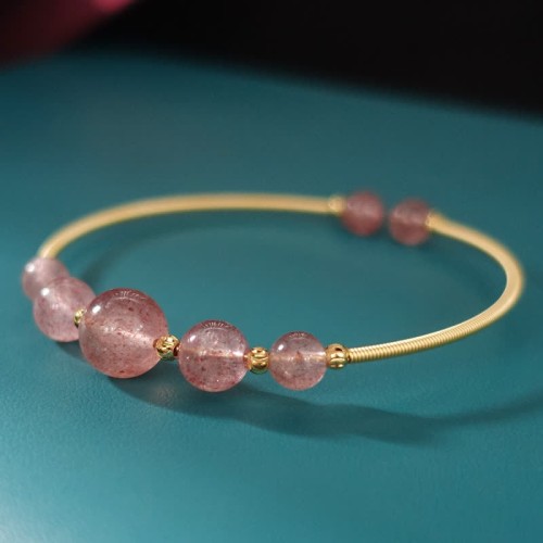 Strawberry Quartz Love Healing Bangle