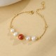 925 Sterling Silver Pearl Cinnabar Healing Bracelet 925 Sterling Silver Pearl Cinnabar Healing Bracelet