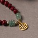 Cinnabar Green Aventurine Luck Blessing Bracelet