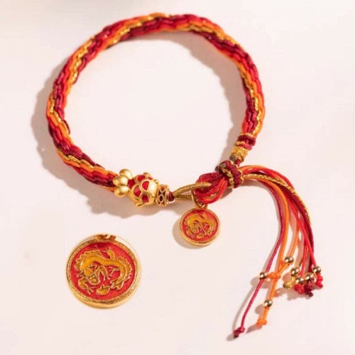 Chinese Zodiac Koi Fish Protection Reincarnation Knot Bracelet