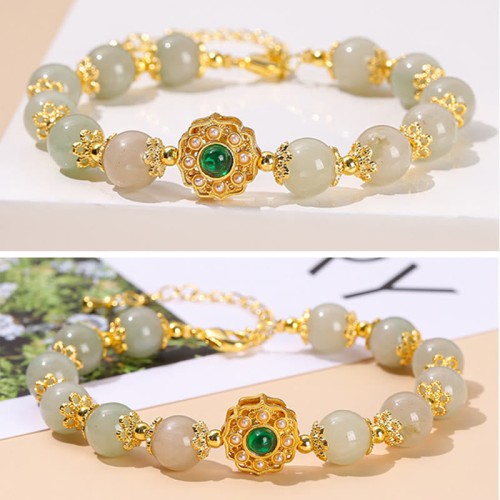 Natural Jade Prosperity Bead Bracelet Natural Jade Prosperity Bead Bracelet