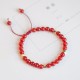 Natural Red Agate Endless Knot Confidence Bracelet