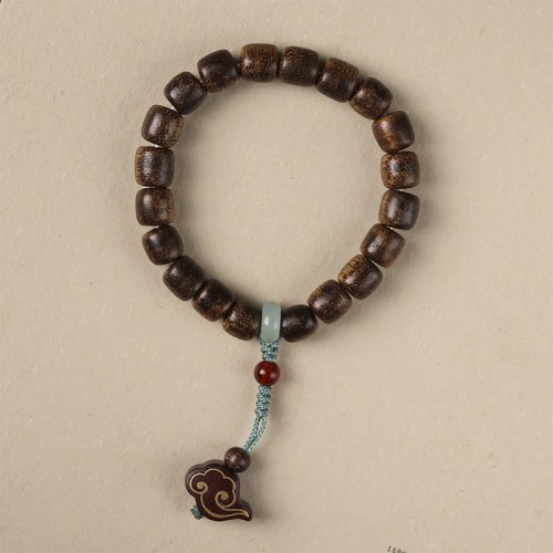 Agarwood Copper Coin Auspicious Cloud Calm Bracelet Agarwood Copper Coin Auspicious Cloud Calm Bracelet