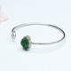 925 Sterling Silver Laughing Buddha Jade Luck Bangle 925 Sterling Silver Laughing Buddha Jade Luck Bangle