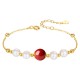 925 Sterling Silver Pearl Cinnabar Healing Bracelet 925 Sterling Silver Pearl Cinnabar Healing Bracelet